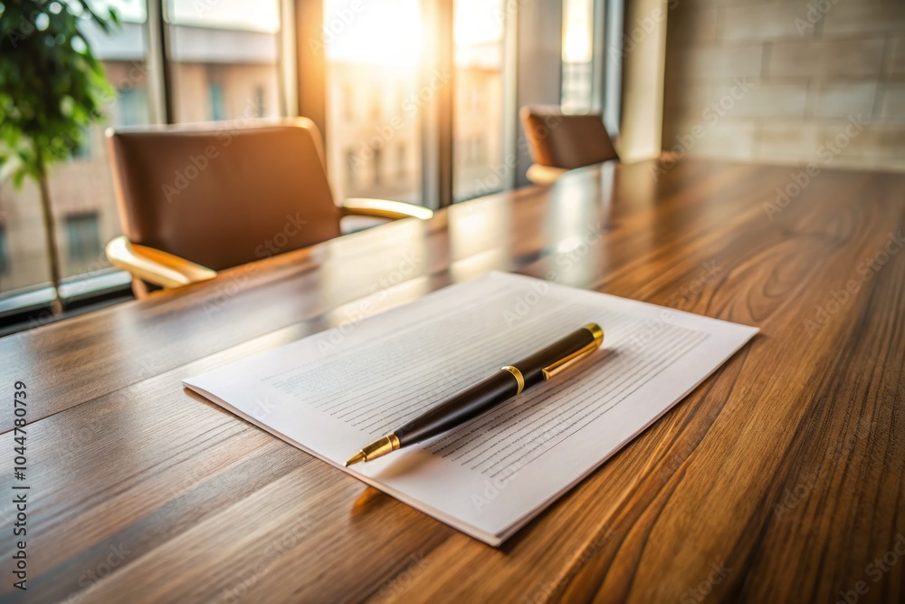 Confidentiality Clause with Pen on Desk - Legal Agreement, Business Contract, Document Signing, Professional Workspace, Privacy, Legal Obligations, Corporate Compliance Confidentiality Clause with Pen on Desk - Legal Agreement, Business Contract, Document Signing, Professional Workspace, Privacy, Legal Obligations, Corporate Compliance