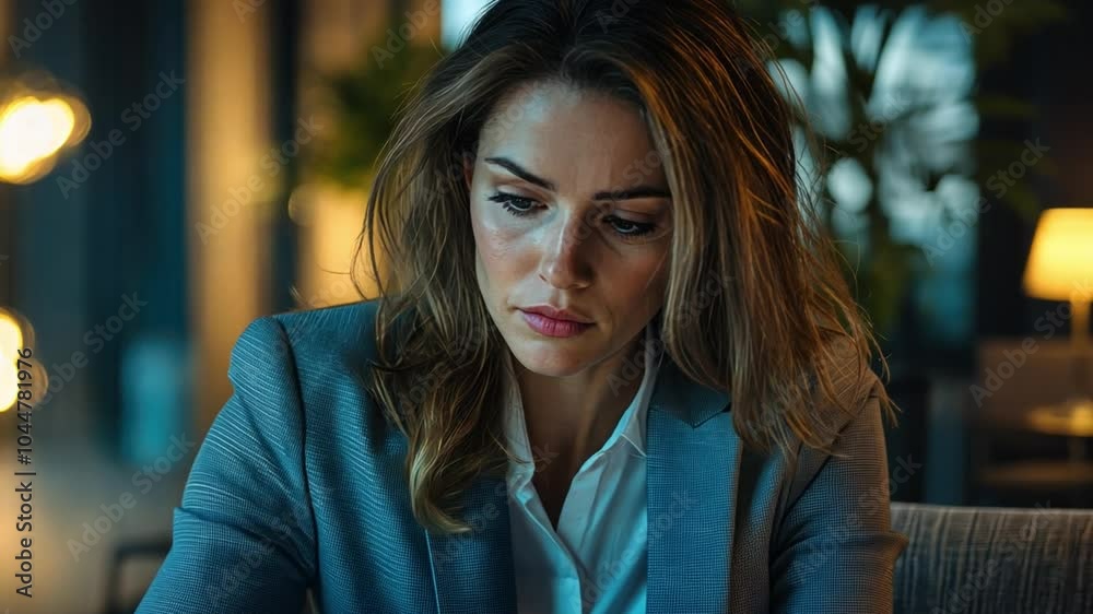 Businesswoman protecting client information with a laptop. Businesswoman protecting client information with a laptop.