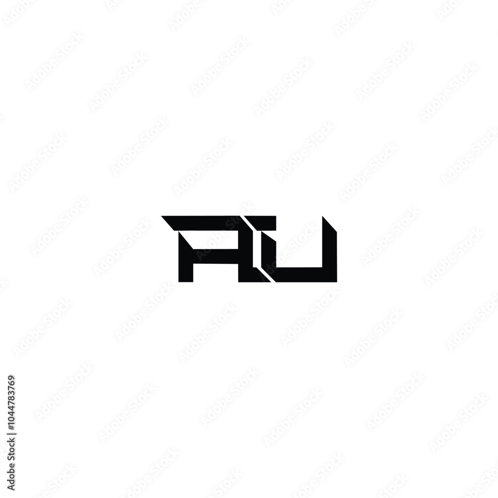 AU monogram logo design letter text name symbol monochrome logotype alphabet character simple logo AU monogram logo design letter text name symbol monochrome logotype alphabet character simple logo