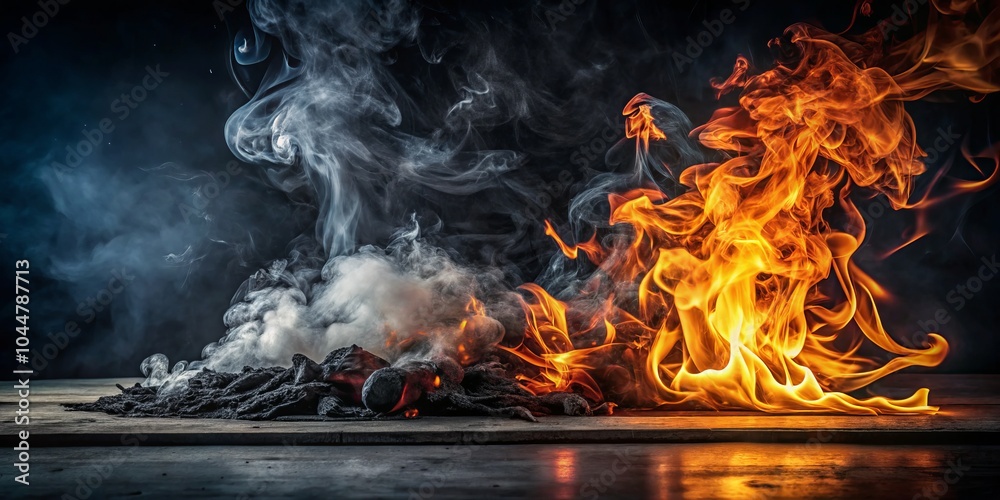 Dark Flames on Smoky Black Textures - Dramatic Background with Copy Space for Creative Projects, Abstract Art, and Atmospheric Designs Dark Flames on Smoky Black Textures - Dramatic Background with Copy Space for Creative Projects, Abstract Art, and Atmospheric Designs