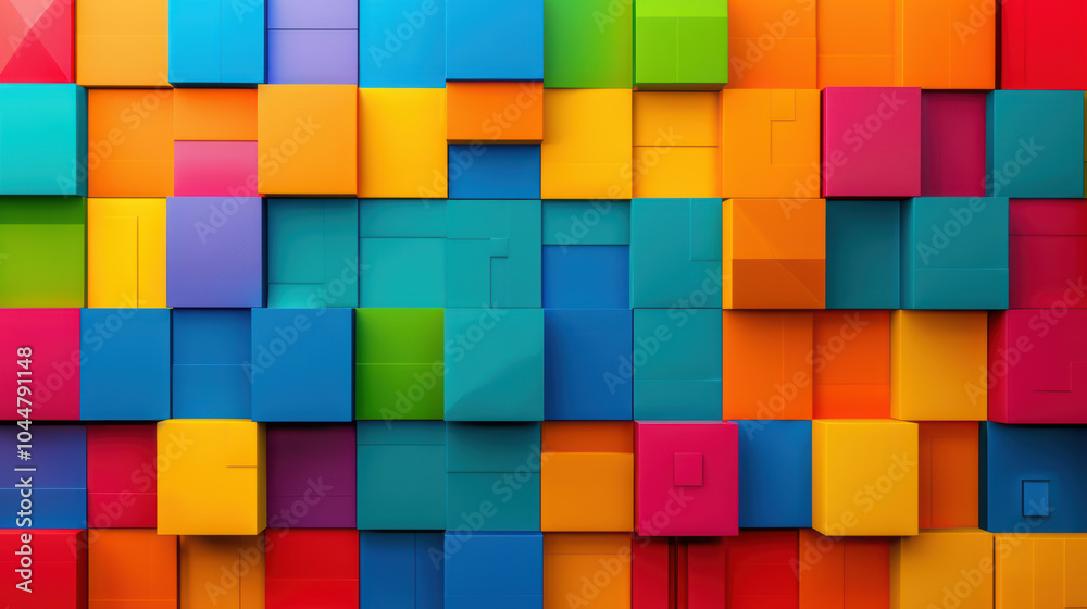 Colorful blocks create vibrant and creative business concept, showcasing dynamic arrangement of shapes and hues that inspire innovation and collaboration Colorful blocks create vibrant and creative business concept, showcasing dynamic arrangement of shapes and hues that inspire innovation and collaboration