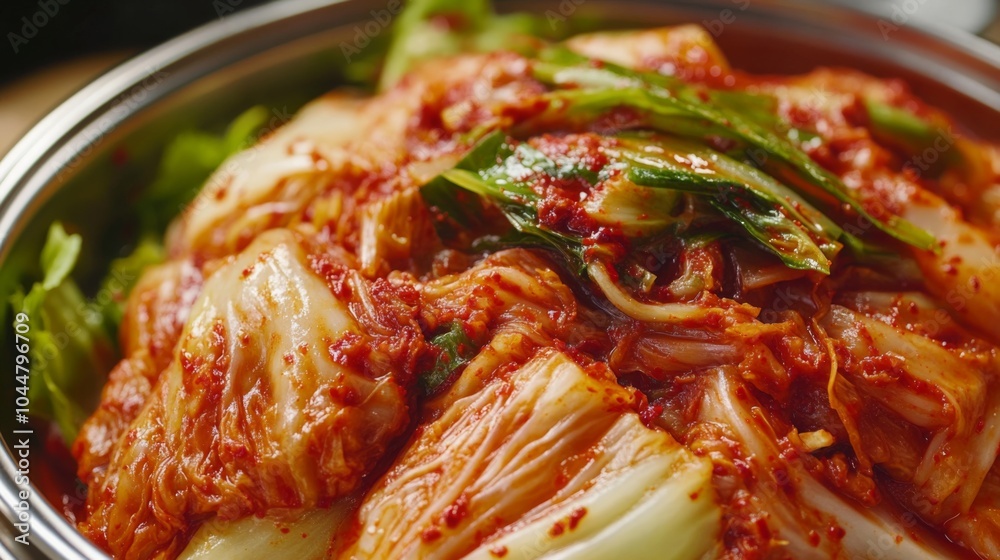 Traditional Kimchi in a Korean Kitchen Setting Traditional Kimchi in a Korean Kitchen Setting