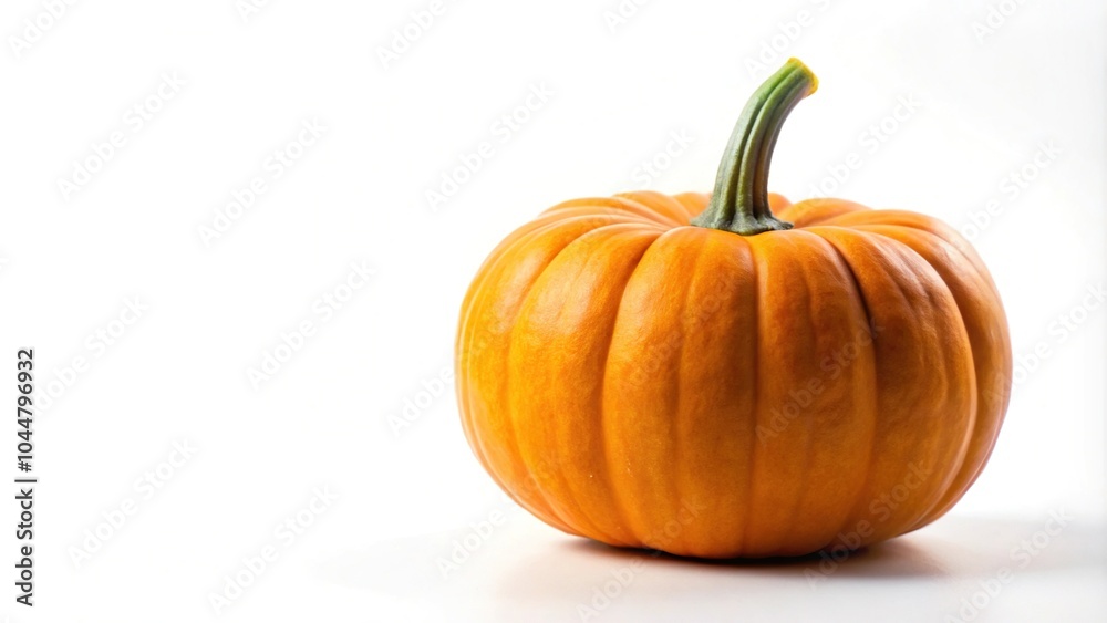 Obraz premium Vibrant orange pumpkin isolated on white background
