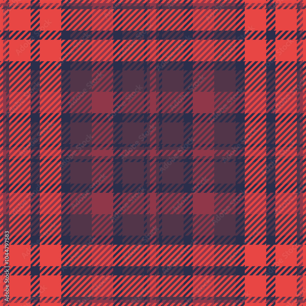 Seventies seamless pattern background, styled tartan textile texture. Merry vector fabric plaid check in red and pink colors. Seventies seamless pattern background, styled tartan textile texture. Merry vector fabric plaid check in red and pink colors.