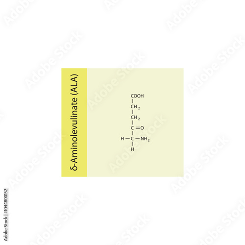 Porphobilinogen skeletal structure diagram.Bile pigment compound molecule scientific illustration. photo