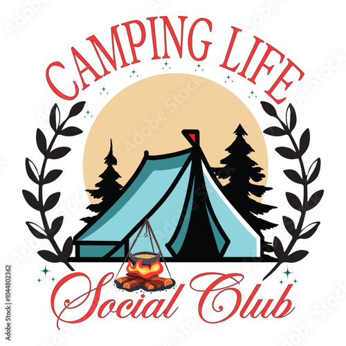 Camping Life Social Club Svg, Travel SVG