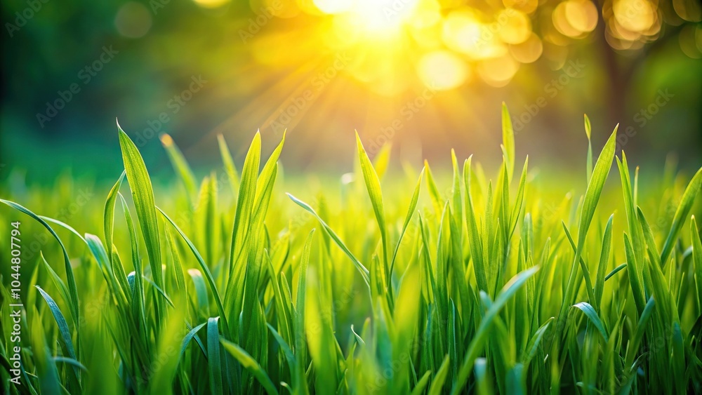 Silhouette closeup of fresh grass on meadow with bright sunlight Silhouette closeup of fresh grass on meadow with bright sunlight
