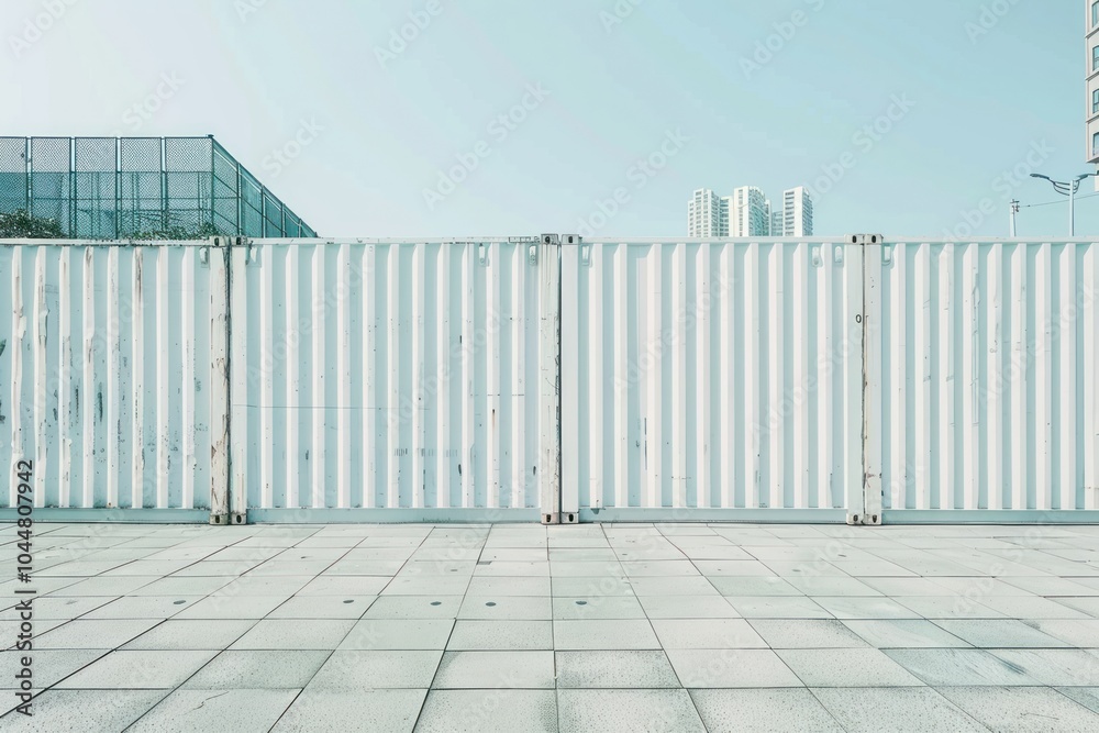 Container wall mockup outdoors nature yard. Container wall mockup outdoors nature yard.