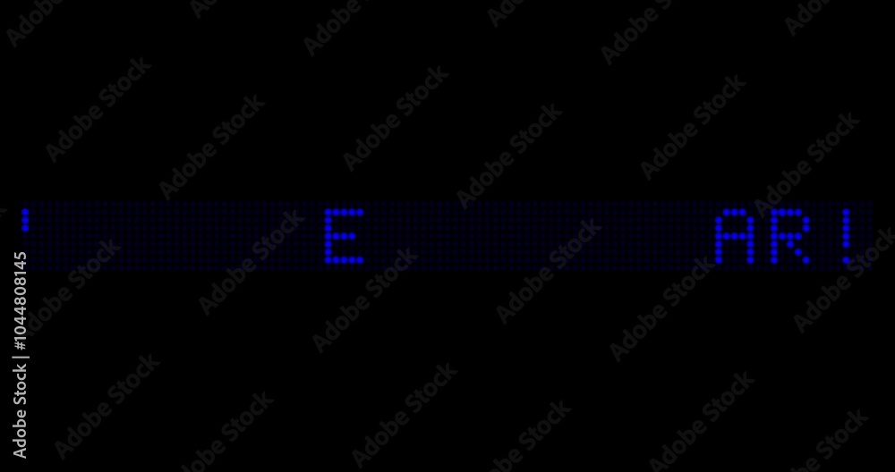 A blue inscription Happy New Year appears on the electronic scoreboard A blue inscription Happy New Year appears on the electronic scoreboard
