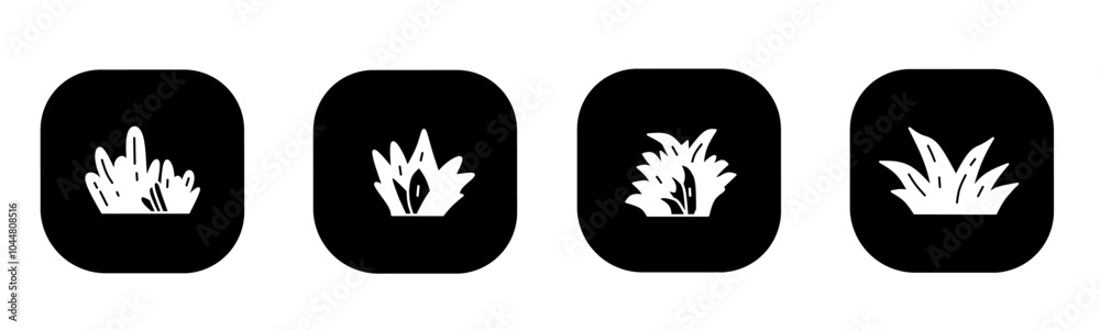 Bush icon in flat. Bush icon design. Stock vector. Bush icon in flat. Bush icon design. Stock vector.