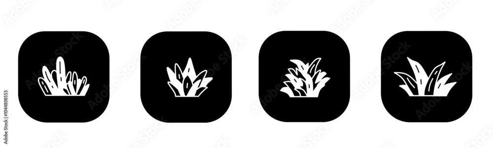 Bush icon in flat. Bush icon design. Stock vector. Bush icon in flat. Bush icon design. Stock vector.