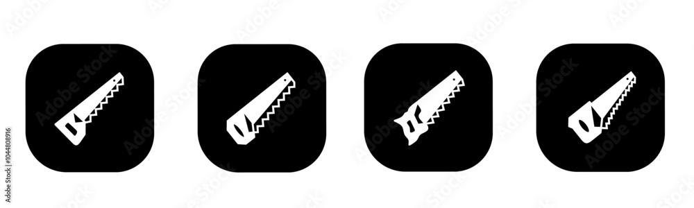 Chainsaw icon in flat. Chainsaw icon design. Stock vector. Chainsaw icon in flat. Chainsaw icon design. Stock vector.
