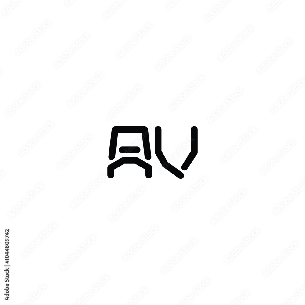 AV monogram logo design letter text name symbol monochrome logotype alphabet character simple logo AV monogram logo design letter text name symbol monochrome logotype alphabet character simple logo