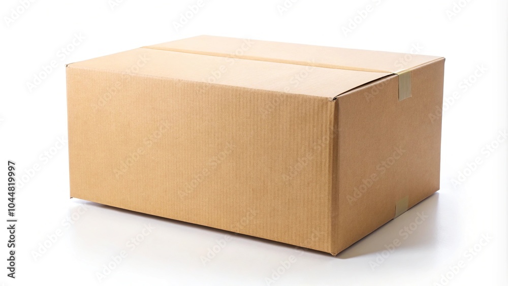 Silhouette of cardboard box on white background with space for advertising Silhouette of cardboard box on white background with space for advertising