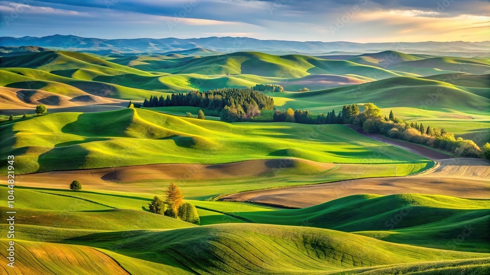 Obraz premium vivid scene of the Palouse landscape