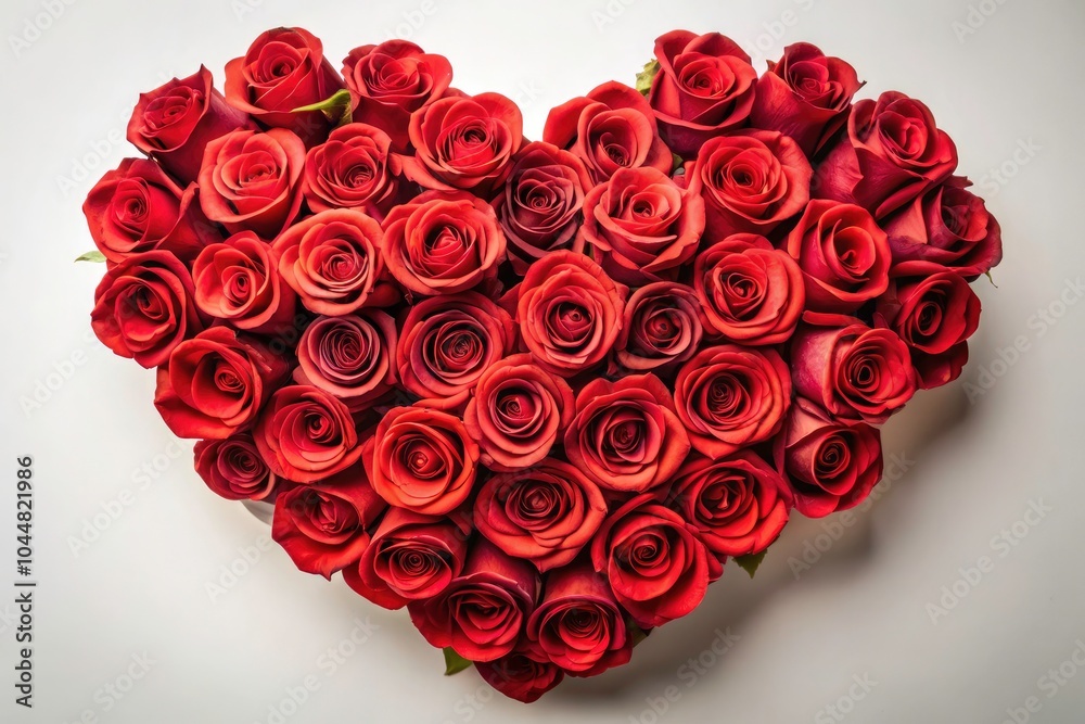 Romantic Long Exposure of Heart-Shaped Red Rose Bouquet for Valentine's Day Gift, Isolated on White Background, Symbolizing Love and Affection, Floral Arrangement Romantic Long Exposure of Heart-Shaped Red Rose Bouquet for Valentine's Day Gift, Isolated on White Background, Symbolizing Love and Affection, Floral Arrangement