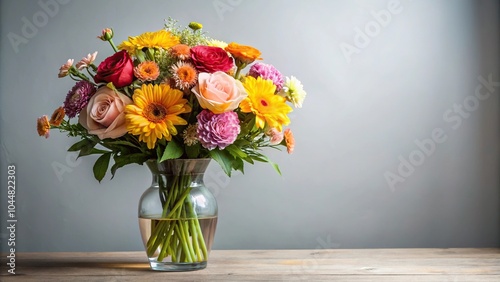 Wallpaper Mural Silhouette of flower bouquet in vase with plain background Torontodigital.ca