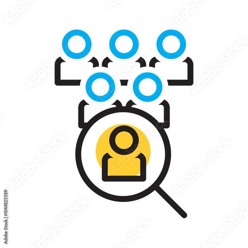 Vector multicolor icon for Demographic