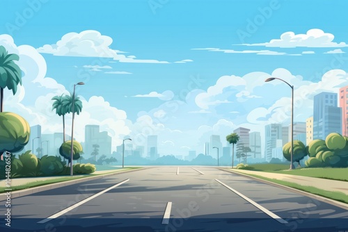 Side-road landscape outdoors highway. photo