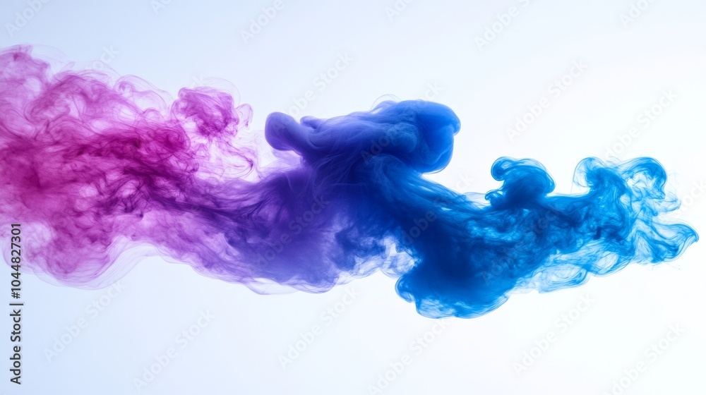 Abstract Swirling Purple and Blue Ink in Water Artistic Background Design Abstract Swirling Purple and Blue Ink in Water Artistic Background Design