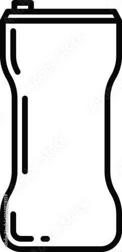 Bottle Vector with Black Line. Free Bottle Drawing