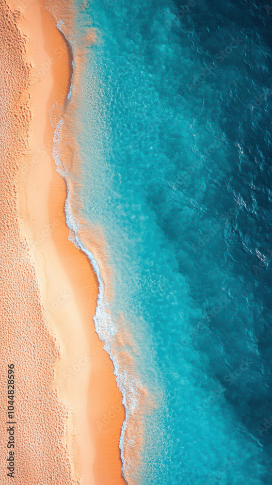 Fototapeta premium Beach Banner with Light Blue Sea
