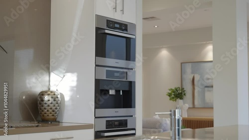 Elegant Kitchen Interior with Built-In Oven