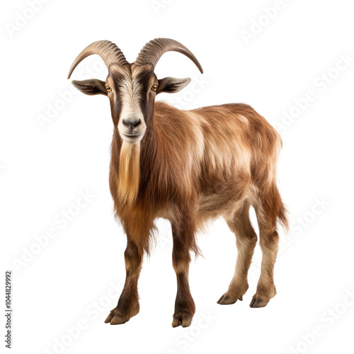 cute goat isolated on white