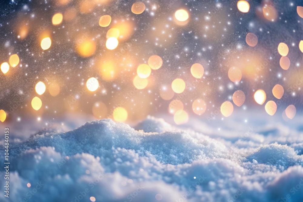Minimalist Snow Scene with Falling Flakes and Blurred Lights, Winter Wonderland Ambience, Soft Textures and Cozy Atmosphere for Seasonal Aesthetic Photography Minimalist Snow Scene with Falling Flakes and Blurred Lights, Winter Wonderland Ambience, Soft Textures and Cozy Atmosphere for Seasonal Aesthetic Photography