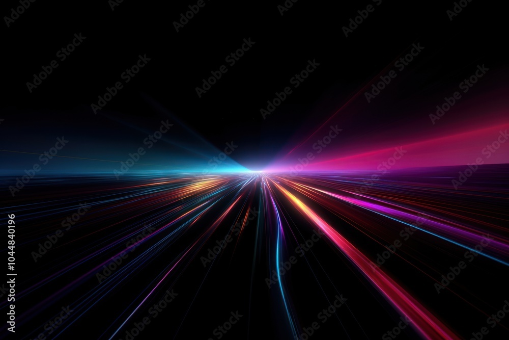 Abstract neon road effect image Abstract neon road effect image