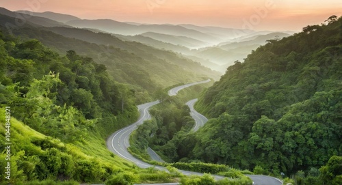 Image of a road against a background of nature