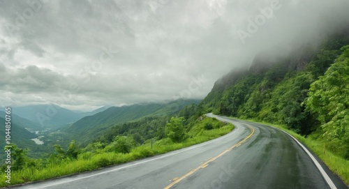 Image of a road against a background of nature