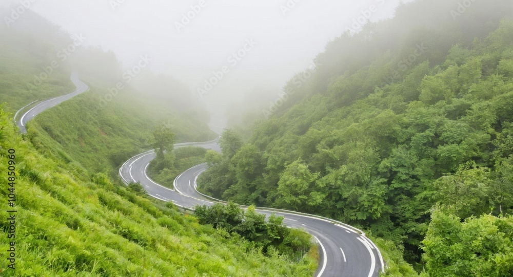 Image of a road against a background of nature Image of a road against a background of nature