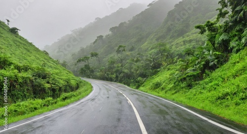 Image of a road against a background of nature