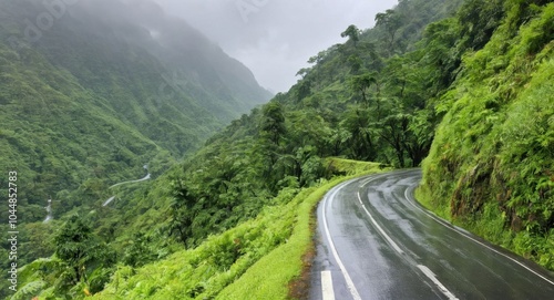 Image of a road against a background of nature