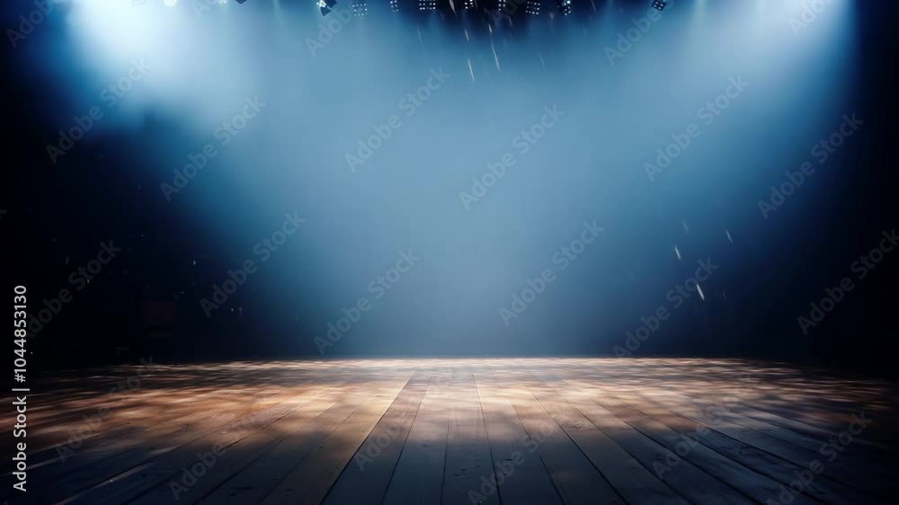 spotlight stage empty animation theatre performance anticipation expectation waiting drama mystery suspense light beam glow platform curtain background loop seamless abstract minimal graphic vector c
