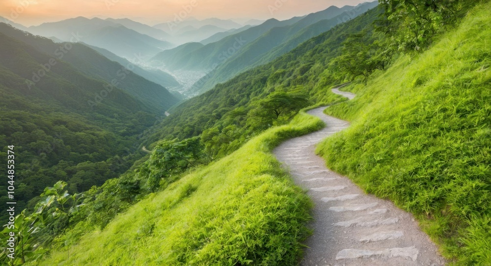 Image of a road against a background of nature Image of a road against a background of nature