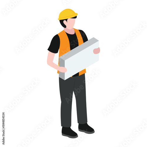 Construction Worker Isometric