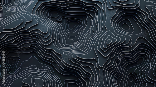topographic line contour map background, geographic grid map