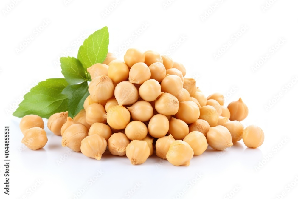 Chickpea food white background ingredient. Chickpea food white background ingredient.