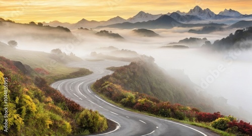 Image of a road against a background of nature