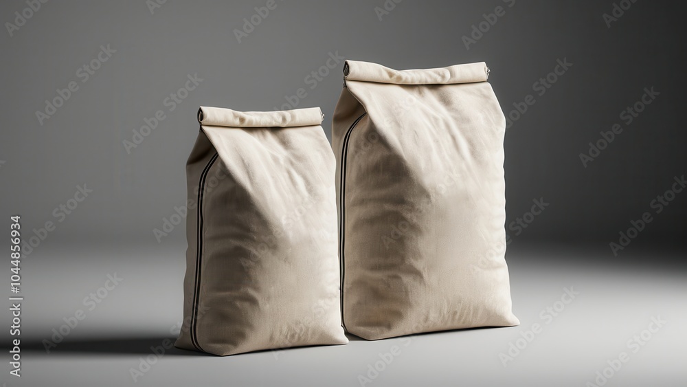 Minimalistic cement bag mockup, ideal for displaying packaging designs and branding concepts for the construction and industrial sectors Minimalistic cement bag mockup, ideal for displaying packaging designs and branding concepts for the construction and industrial sectors
