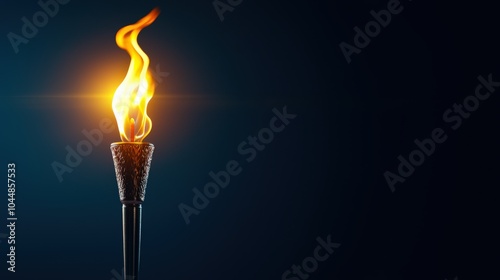 Torch with a flame, symbolizing the light of human dignity