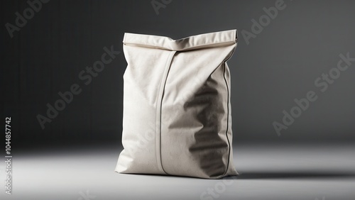 Photorealistic cement bag mockup, great for showcasing branding and packaging designs in a realistic, industrial setting.