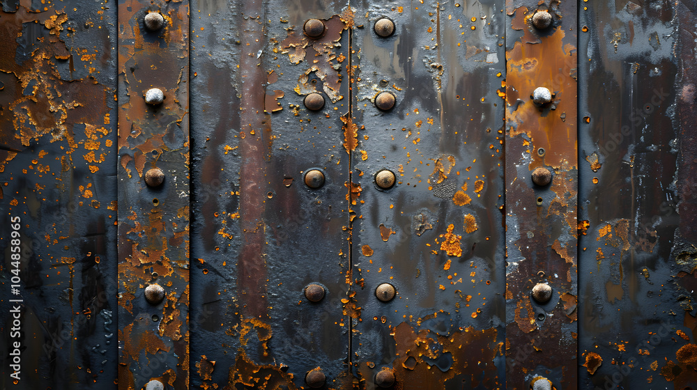 Fototapeta premium Vintage metal background. Old metal rust texture