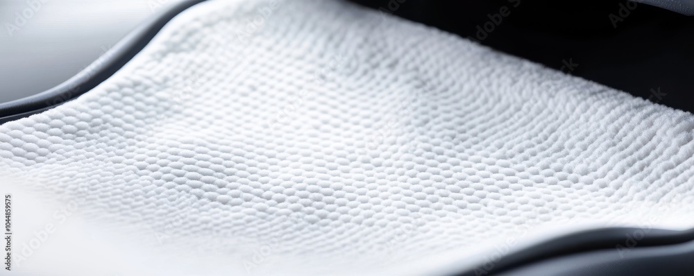 Close-up of a textured white fabric surface, highlighting a modern minimalist design with soft fibers and subtle shadows. Close-up of a textured white fabric surface, highlighting a modern minimalist design with soft fibers and subtle shadows.