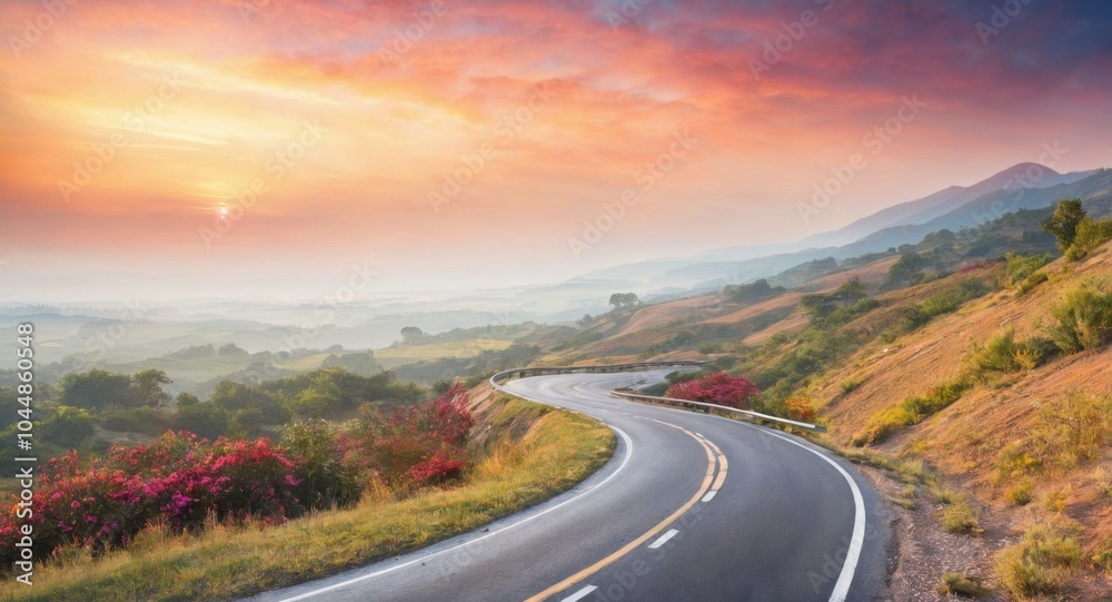 Image of a road in nature Image of a road in nature