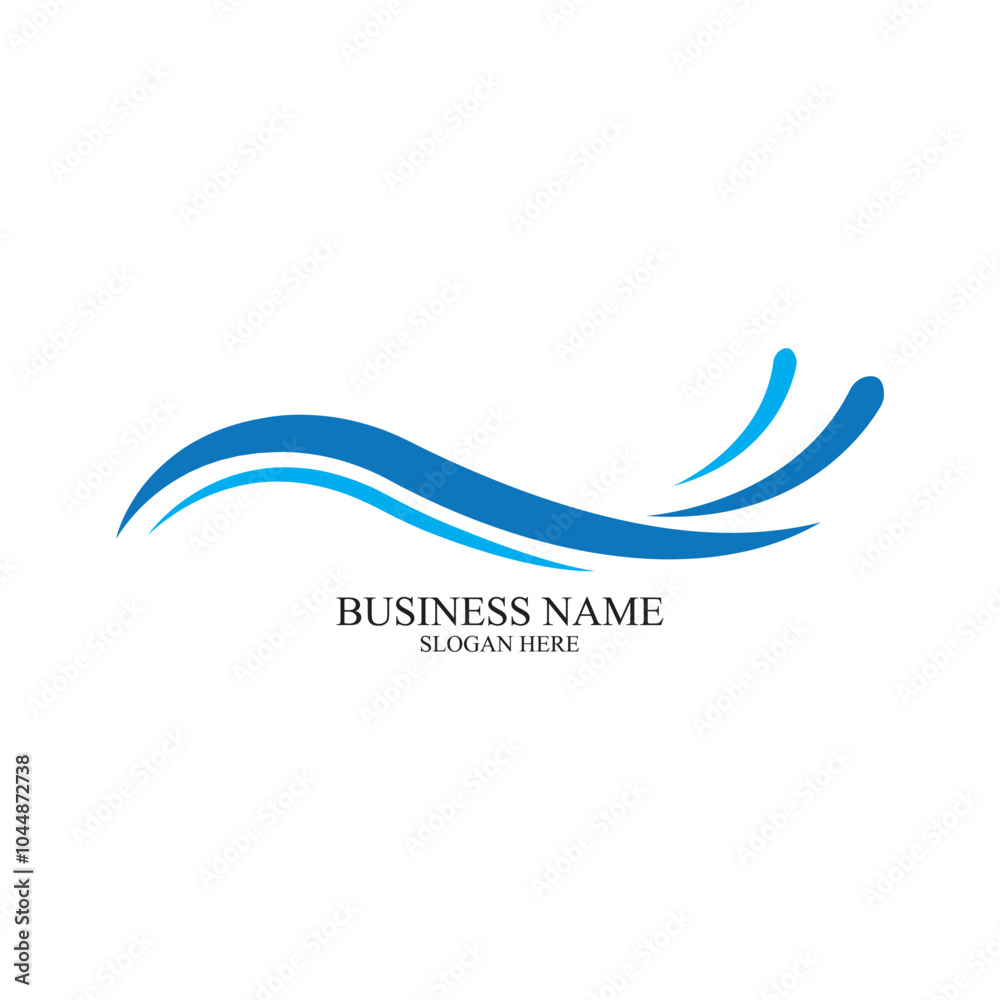 Water Wave symbol and icon Logo Template vector Water Wave symbol and icon Logo Template vector