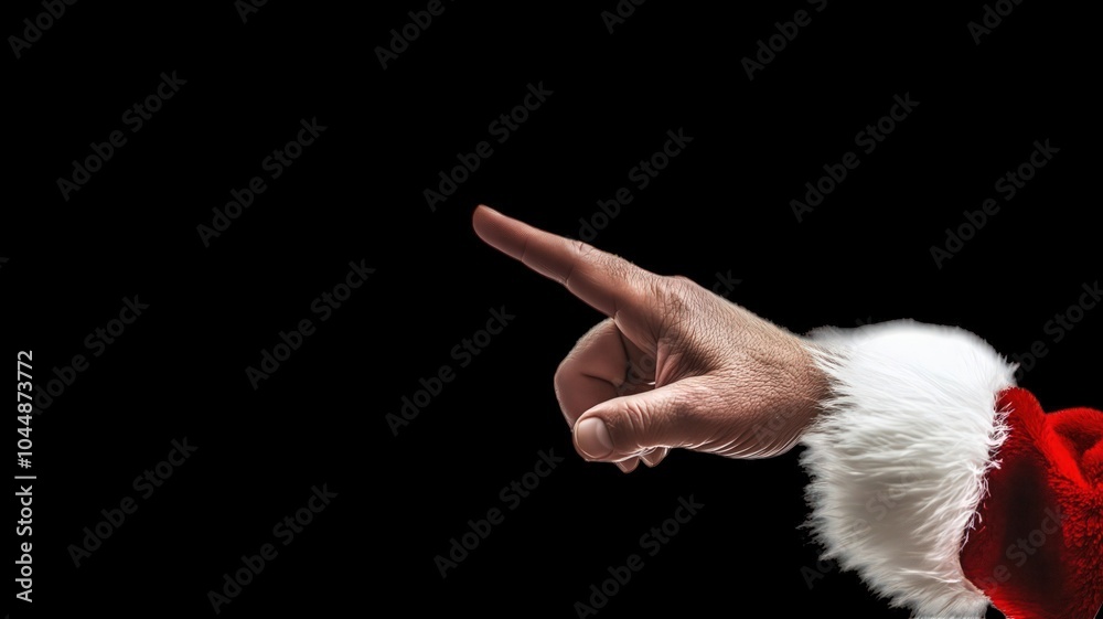 Santa hand holding a card. Christmas sale background Santa hand holding a card. Christmas sale background