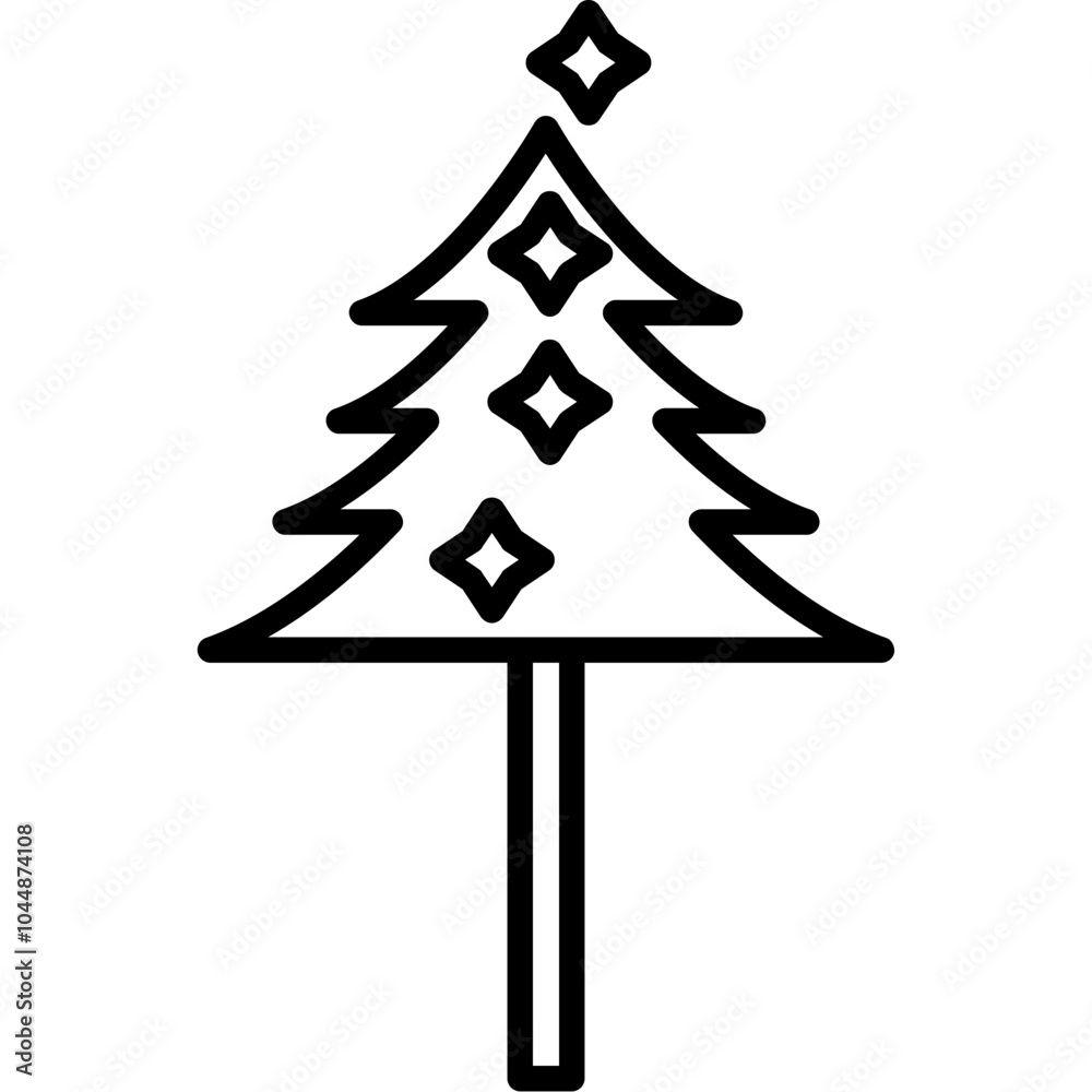 Fototapeta premium Christmas Tree Icon